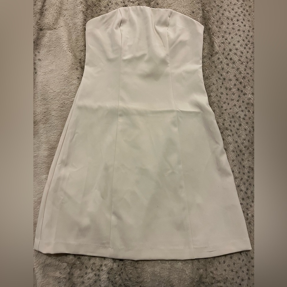 a new day Strapless Cream Dress